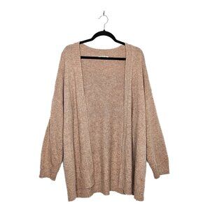MEDIUM American Eagle Outfitters Beige Open-Front Knit Cardigan